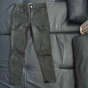 Reiss Black Coated Skinny Jeans - Helvin in Petite length